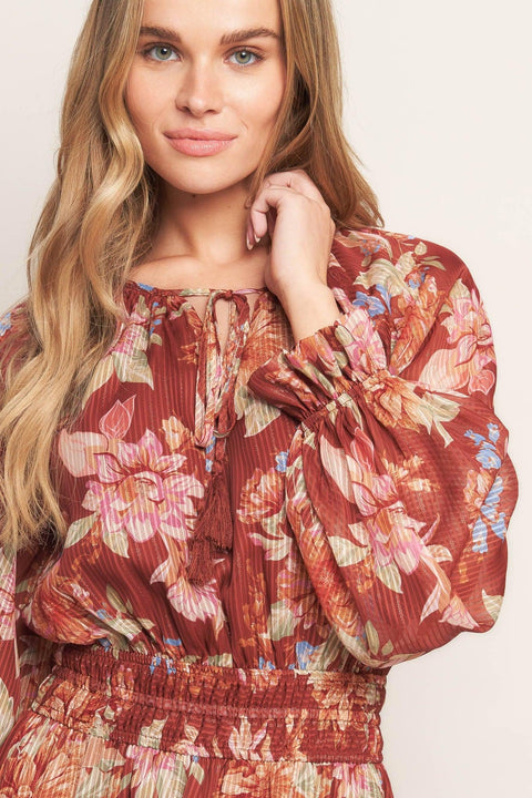FOREST PARK WOVEN MIDI DRESS