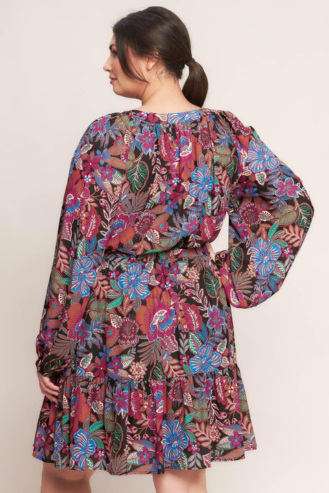 FLORAL BLISS WOVEN MINI DRESS