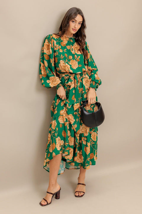 SONGS ABOUT YOU WOVEN MIDI DRESS
