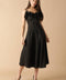 WHISPERING PINES WOVEN MIDI DRESS