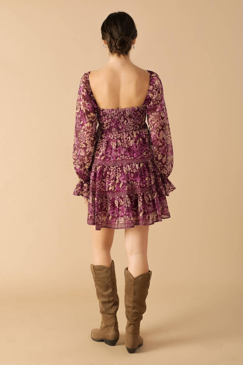SERENE RADIANCE WOVEN MINI DRESS
