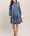 COMMON GROUND LIGHT WEIGHT DENIM MINI DRESS