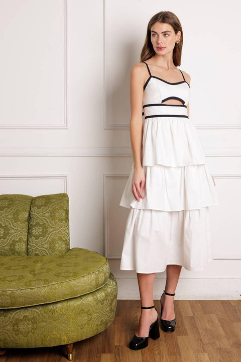 GO GETTER WOVEN MIDI DRESS