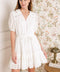 STARLIGHT SOIREE WOVEN EYELET MINI DRESS