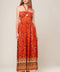 SIDEWALK CAFÉ TERRACOTTA WOVEN MAXI DRESS