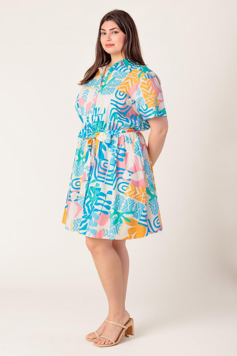 GARDEN SOCIAL WOVEN MINI DRESS