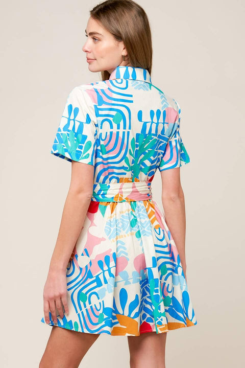 GARDEN SOCIAL WOVEN MINI DRESS