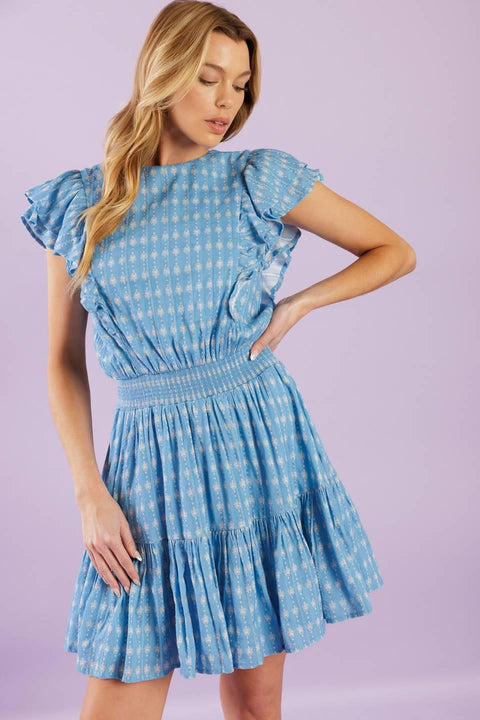 COME AS YOU ARE WOVEN MINI DRESS