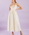 TOTAL CRUSH CREAM WOVEN MIDI DRESS