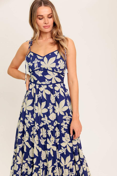 PETALS IN THE WIND WOVEN MIDI DRESS