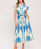 SOFTLY SPOKEN BLUE WOVEN MIDI DRESS