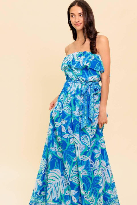 MANHATTAN ROMANCE WOVEN MAXI DRESS
