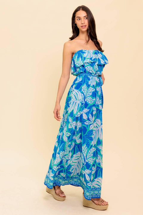 MANHATTAN ROMANCE WOVEN MAXI DRESS