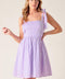NIGHT TO REMEMBER LAVENDER WOVEN MINI DRESS