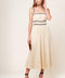 TERRIFIC TIMING CREAM WOVEN MIDI DRESS