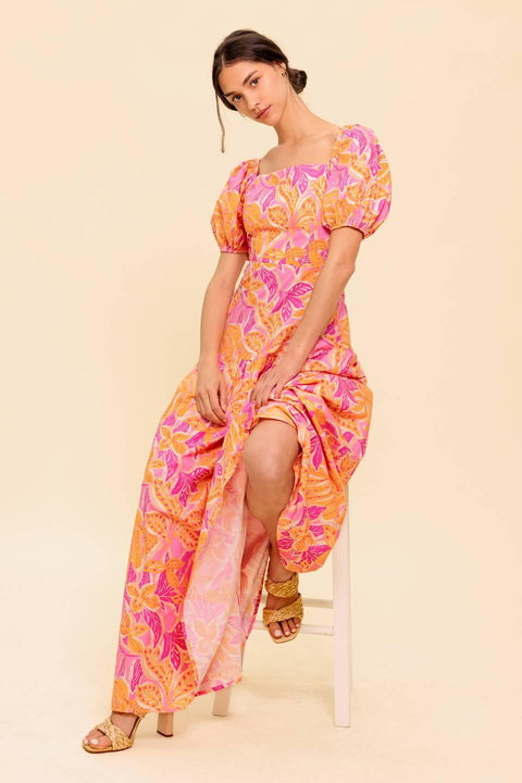 LITTLE LUXURIES WOVEN MAXI DRESS