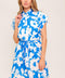 CITRUS CRUSH BLUE WOVEN MINI DRESS