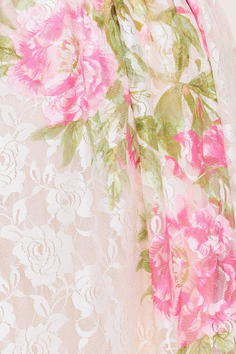 BOTANICAL DREAM WOVEN LACE MAXI DRESS