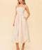 REGAL CUTIE CREAM WOVEN MIDI DRESS