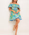 COASTAL LOVE SAGE BLUE WOVEN MINI DRESS