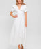 SECRET VINE GLOW WOVEN TWILL MIDI DRESS
