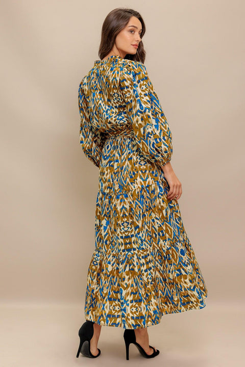 TERRA VISION WOVEN MIDI DRESS