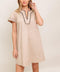 CALM SILHOUETTE WOVEN MINI DRESS