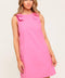 IN MY DREAMS PINK WOVEN MINI DRESS