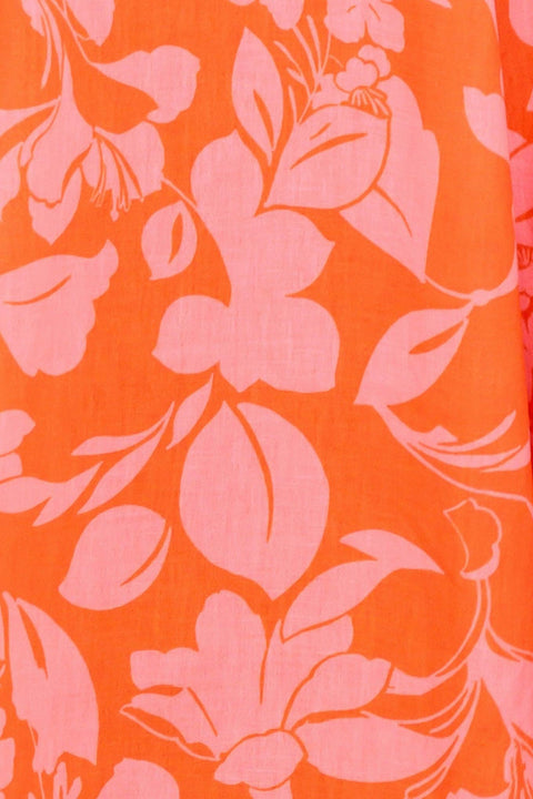 CITRUS GARDEN WOVEN MIDI DRESS