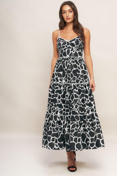 URBAN WILD WOVEN MIDI DRESS