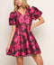 BLOOM RHAPSODY WOVEN MINI DRESS