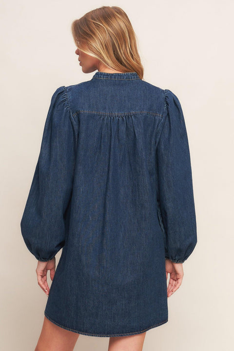 CANYON BREEZE DENIM MINI DRESS