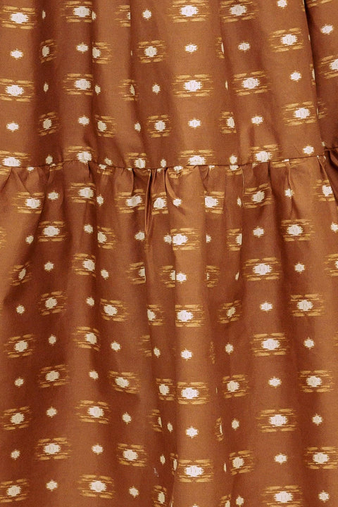 CINNAMON WALTZ WOVEN MIDI DRESS
