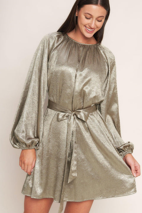 MOONRISE HAZE WOVEN MINI DRESS