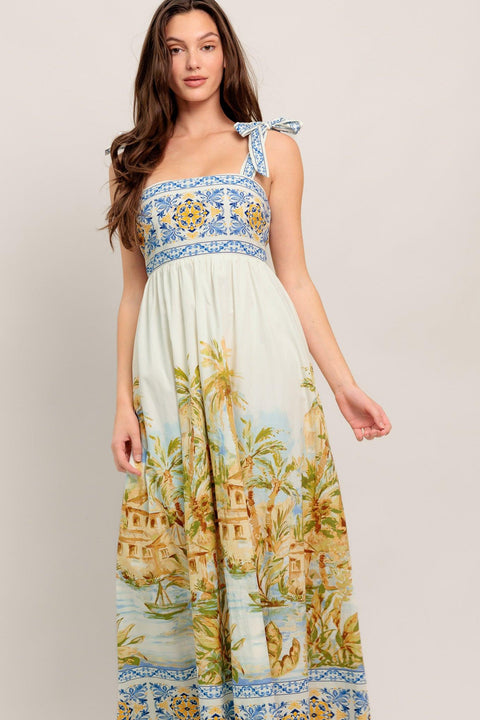 POSTCARD PERFECT WOVEN MAXI DRESS