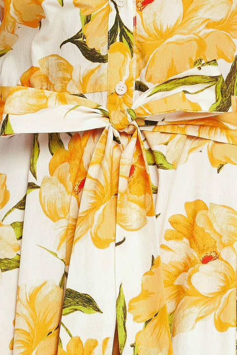 UPLIFTING PALETTE WOVEN MIDI DRESS