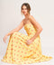GOLDEN SUMMER POLKA WOVEN MIDI DRESS
