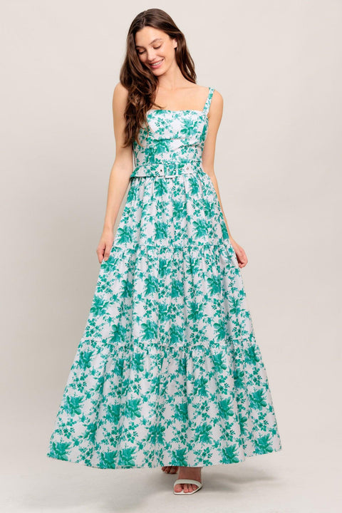 LOVE GROWS HERE WOVEN MAXI DRESS