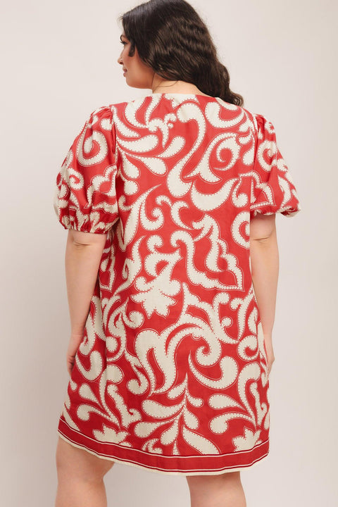 STRAIGHT & STRONG WOVEN MINI DRESS