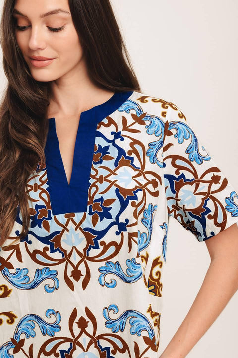 MEDITERRANEAN SOUL WOVEN MINI DRESS