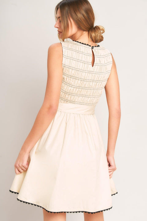LOVELY ESCAPE WOVEN MINI DRESS
