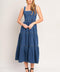 EVERYDAY ROMANCE DENIM MIDI DRESS