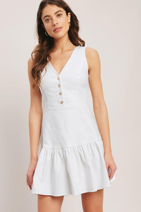 SKY GARDEN WOVEN MINI DRESS