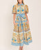 ROYAL GARDEN SOIREE WOVEN MIDI SHIRT DRESS
