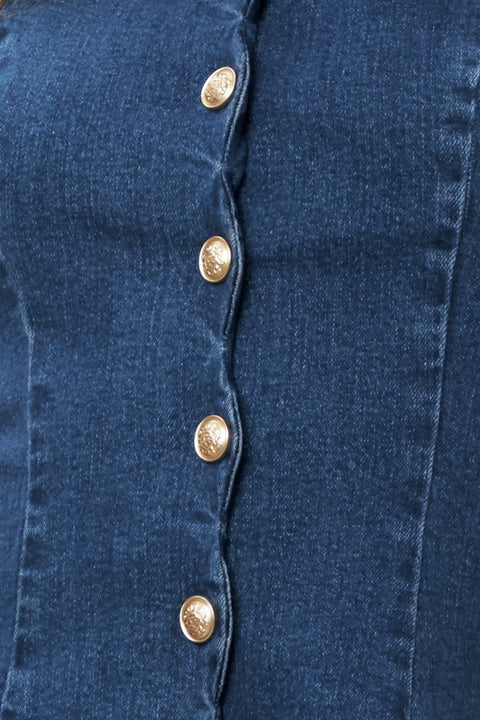 MODERN SWEET DENIM MINI DRESS