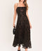 GOLDEN HOUR BROWN TEXTURED STRAPPY ANKLE DRESS