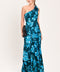 AQUAMARINE BLOOM FANTASIA WOVEN MAXI DRESS