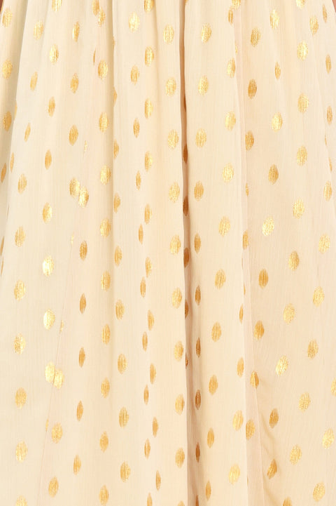 SHIMMERING SKY AFFECTION WOVEN MIDI DRESS