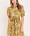SUNWARM FLORAL CHARM WOVEN MINI SHIRT DRESS