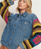FESTIVAL WEAVE WASHED DENIM JACKET